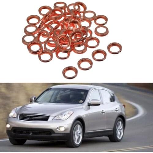 50Pcs Engine Oil Drain Plug Seal Washer Gasket Rings for Infiniti Nissan 1102601M02