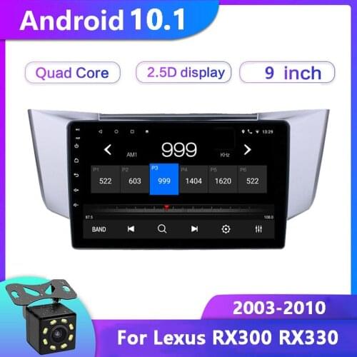 9" 2din Android 10.1 GPS Navigation Car Radio Multimedia For 2003-2010 Lexus RX300 RX330 Support Mirror link WIFI Bluetooth link