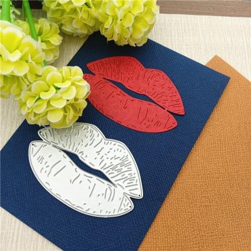 Lips DIY Scrapbooking Photo Album Paper Card Craft Cute Embossing Metal Cutting Dies Stencils Scrapbooking Leaves