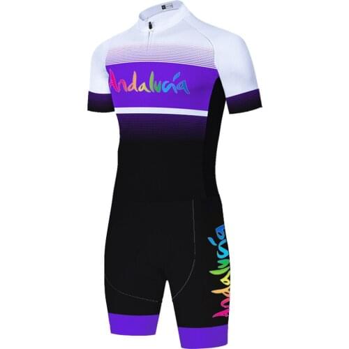 Andalucia One-Piece Skinsuit Cyclisme Conjunto Masculino Mallots Ropa Para Equipamento Camisa Ciclismo Uniforme Ciclismo Hombre