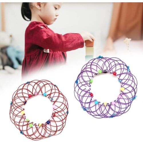 Adult Children Anti-Stress Toy Mandala Decompression Toys Variety Flower Basket Thirty-Six Softened Steel Ring Fidget Pu