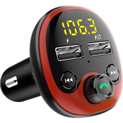 Car Mp3 Bluetooth5.0 Player Dual USB Port Cigarette Lighter Car Charger Plug-in Bluetooth FM Transmitter For Vehicle Hands-free