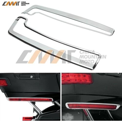 Chrome Tour-Pak Side Marker Light Trim case for Harley Tri Electra Glide Model 2014-later