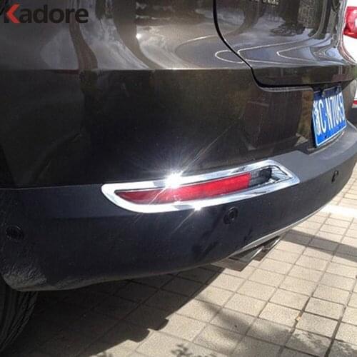 For Volkswagen For VW Tiguan 2013 2014 2015 Chrome Rear Fog Light Lamp Cover Trim Tail Foglight Frame Trims Sticker Car Styling