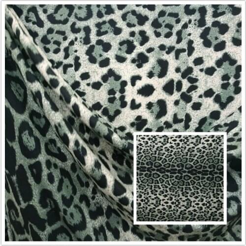 Big elastic drooping milk silk knitted leopard fabric for Latin Dance Costume performance diy sewing fabric for homedecor 1Meter