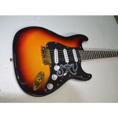 Shelly new store factory custom SRV 6 strings ST guitar white pickup vintage gold tuner electric guitar musical instrument shop