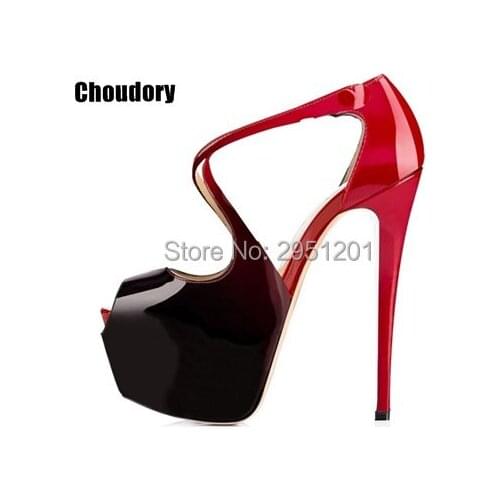 Hot Brand Womens Cross Strap Shoes Pumps 14 cm High Heel Sexy Peep Toe Sandals wedding Stilettos High Heels Spike Shoes