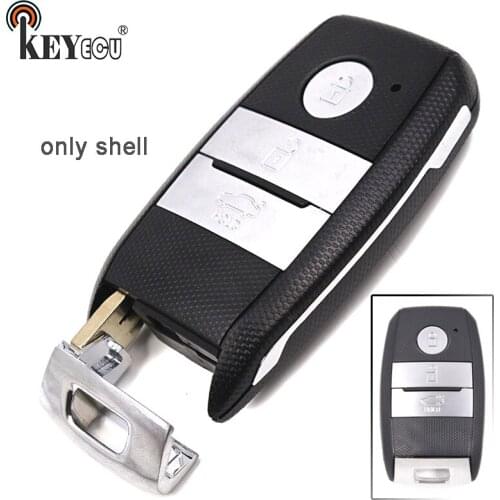 KEYECU for Kia K3 K5 Replacement Smart 3 Button Remote Car Key Shell Case Fob With Uncut Insert Blade