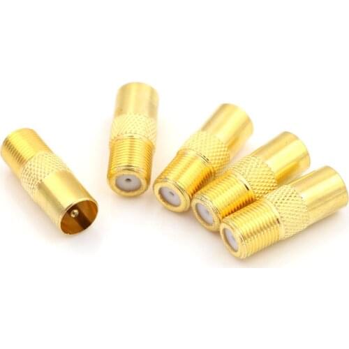 5Pcs/Lot Coaxial Coax RF Adapter Connectors TV PAL Male Plug to Female M/F Electrolytic Capacitors Wholesale