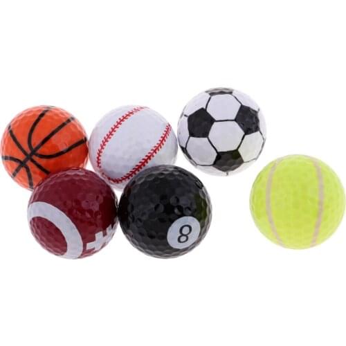 Creative Golf Training Ball Sports Balls Design For Golfer Gift Travel Gift Pack Of 6pcs