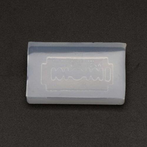 DIY Razor Blade Shape Earrings Pendant Resin Silicone Mold Jewelry Making Tools E56C