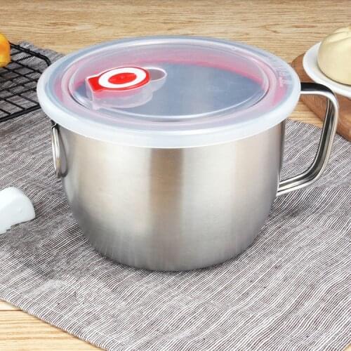 Tableware Bowls SS Instant Noodle Bowl Soup Outdoor Use Fast Food Students Heat Insulation Anti-hot Noodle Bowl 1300ML