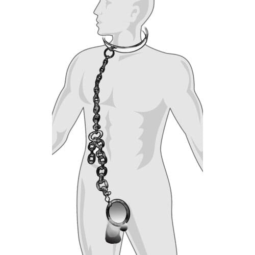 Mens Metal Collar Penis Aid Ring Lower Body Training Tool Slave Equipment Sex Toys Adult Toys Couples Cock Ring