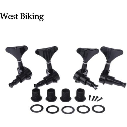 New Guitar Sealed Tuners Tuning Pegs Machine Heads 2R2L For 4 String Bass Black