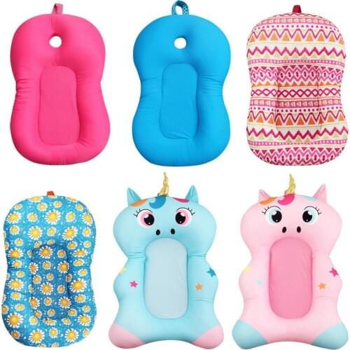 Newborn Bath Floating Pad Mat Baby Bath Tub Pad Baby Shower Portable Air Cushion Bed N NewBorn Safety Security Bath Seat Support