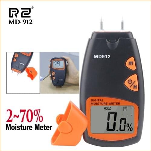 RZ Portable Wood Moisture Meter Hygrometer Timber Tree Density Digital Tester Lumber Humidity Measuring Device Moisture Meter