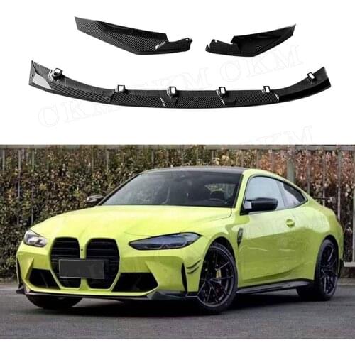 Dry Carbon Car Front Bumper Splitter Lip Spolier for BMW 3 4 Series G80 G82 G83 M3 M4 2021 UP MP Style