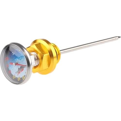 14.5cm Motorcycle Oil Tank Dipstick with Temperature Gauge for Scooter ATV