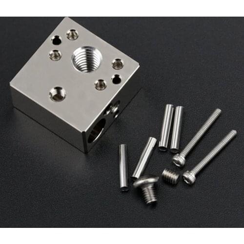 Hotend Heating Block Replacement Component Precision Aluminium copper plating Fits in Red Lizard