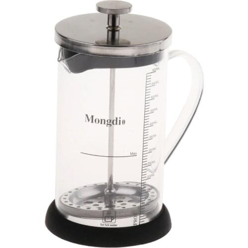 600ml Glass French Press Coffee Maker Tea Pot French Cafetiere with Filter 3.86×7.28inches Heat-Resistant