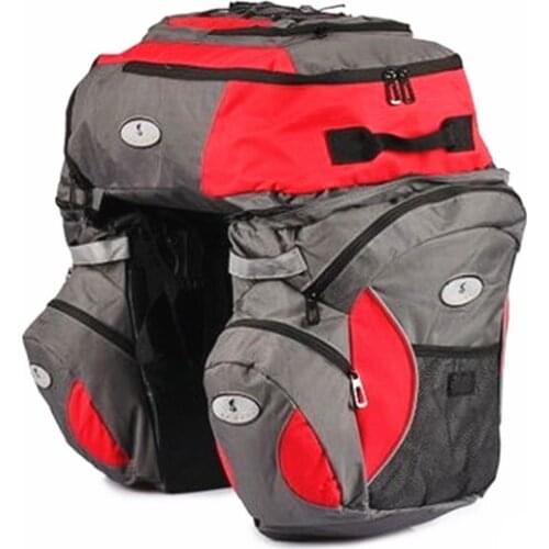 65L Large Cycling Saddle Bags for bicycle Accessories 600D Oxford Waterproof Bicycle Rear Seat Bag Pannier Long-distance Cycling