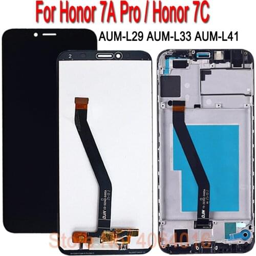 5.7 inch LCD For Honor 7C Aum-L41 Touch Screen Display Frame For Huawei Honor 7A Pro AUM-L33 LCD display Replacement Monitor