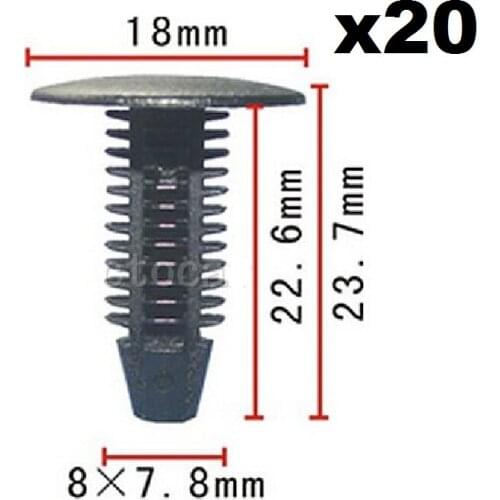 20pcs Radiator Yoke/Fender Bumper Shield Retainer Clip For Ford 1595864 6030441 For Mercury, For Mystique