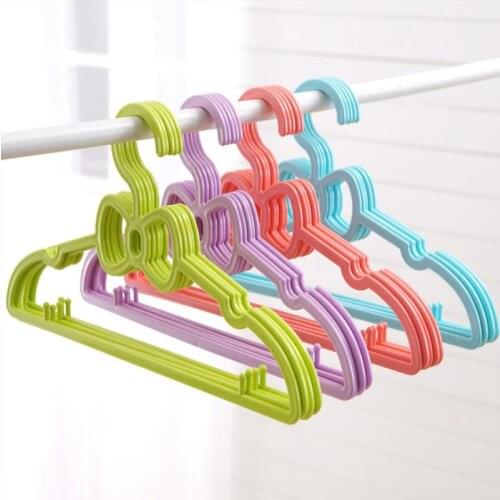 Tendedero 5/10pc Portable Clothes Hanger Kids Children Toddler Baby Clothes Coat Plastic Hangers Hook Household Home Kitchen
