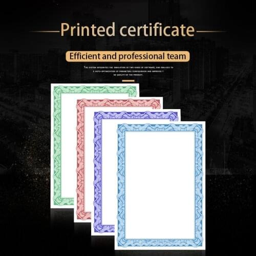 20 sheets/lot Certificate for DIY Typesetting Retro Nolverty Watermark Frame A4 printable thick paper for children/employe