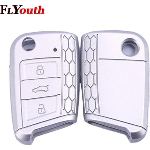 For Volkswagen Golf 7 mk7 Key Case Bag Key Cover Car Accessories For Skoda Octavia A7 Silicone Key Portect Cases 1Pc Car Styling