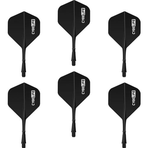 CyeeLife New Dart Flights and Shafts,6 Packs One piece Accessories Not easy to break and fall off,8 Colors