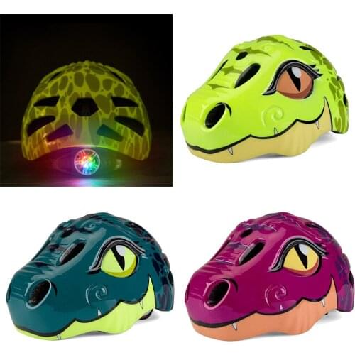 Kids Helmet Cute Cartoon Animal Dinosaur Helmets Adjustable Gear For Scooter Cycle Bike Scooter Helmet Bicycle Helmet Gift