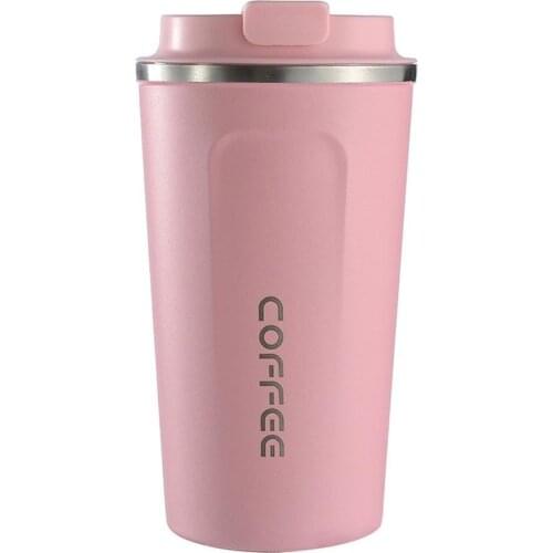 Travel Office Car Stainless Steel Thermal Vacuum Coffee Mug Milk Cup with Lid