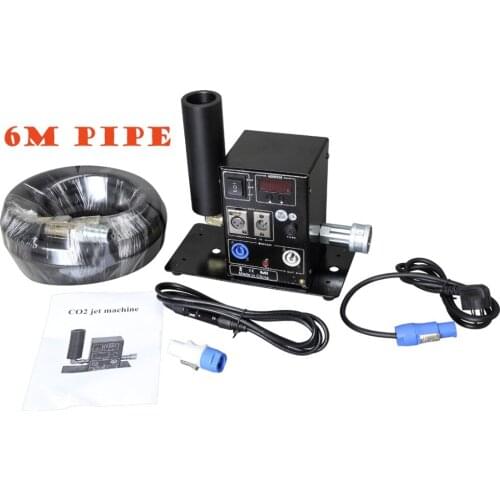 DMX 512 Cryo Digital CO2 Jet Fog Machine Stage Smoke Machine Special Effects Cannon For Party Event Club 6M Hose LED Lighting