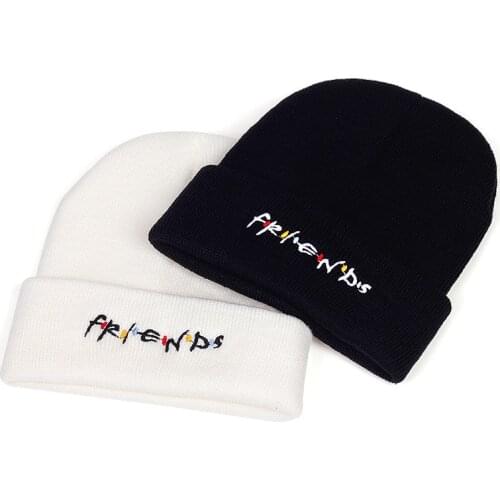 Friends Embroidery Beanie hat men women Knitted Hats Skullies Warm Winter Unisex hat Hip Hop Hat Girls Boys Bonnet Caps gorras