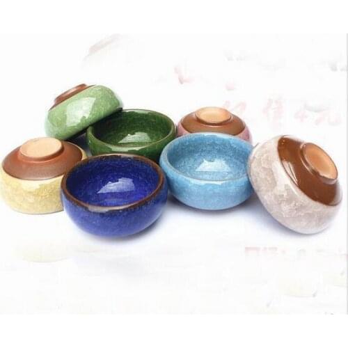 3.5cm Chinese beautiful ceramic art small dish bowl, ice-cracked glass glaze bowl