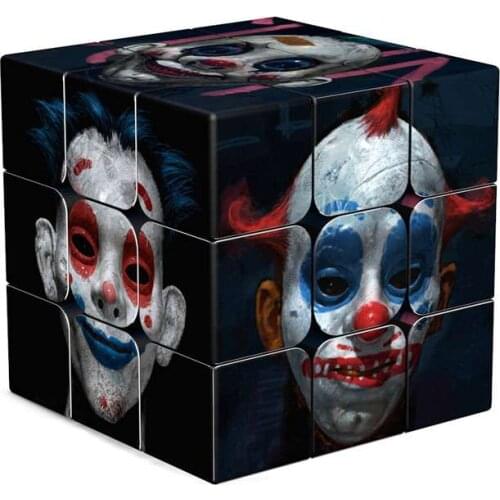 BEST SALE Clown Magico Cubo 3x3x3 Educational Speed Cube Toy Delicate UV Printed customized Puzzle Halloween Carnival Gifts