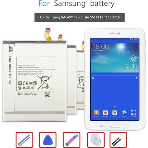 Tablet Li-Polymer Battery For Samsung Galaxy Tab 3 Lite 7.0 3G SM-T111 T110 T115 Replacement Battery EB-BT111ABE 3600mAh