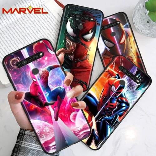 Marvel Spiderman Art for LG G8 G8S G8X V30 V35 V40 V50 V60 ThinQ Q60 K40 K50 K51 K61 K71 K92 K62 Soft Black Phone Case
