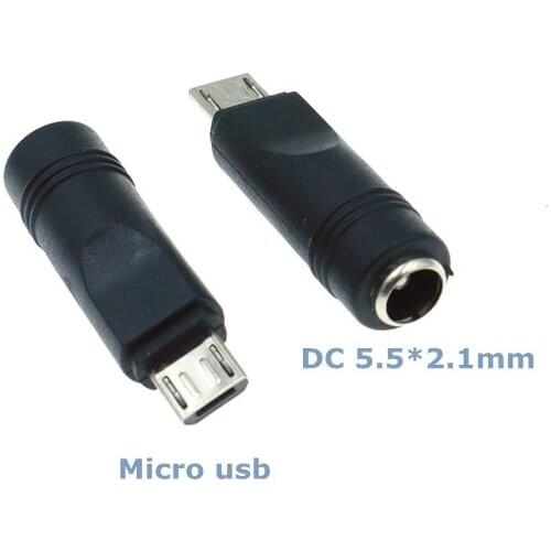 Micro USB Revolution DC 5.5*2.1mm Female Android Micro Smart Phone Tablet T-port 5V Conversion Charging Head