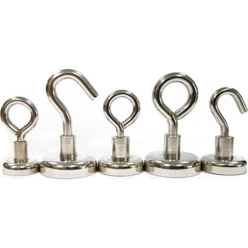 Strong Neodymium Magnet Salvage Magnet Deep Sea Fishing Magnets Holder Pulling Mounting Pot with Ring Eyebolt