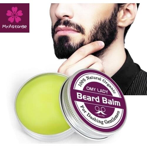 OMY LADY Beard Balm for Men Natural Organic Beard Care Wax Beard Conditioner Styling Moisturizing Grow Stimulator Shape Hair