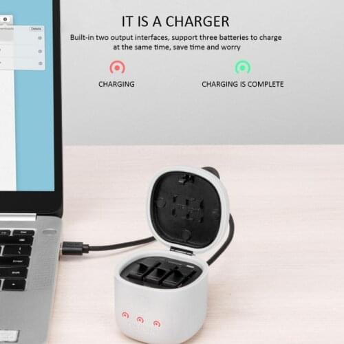 Suitable For Goprohero8/7/6/5 Sports Camera Triple Rechargeable Battery Charging Storage Box Set Accessories Allin Box Charger