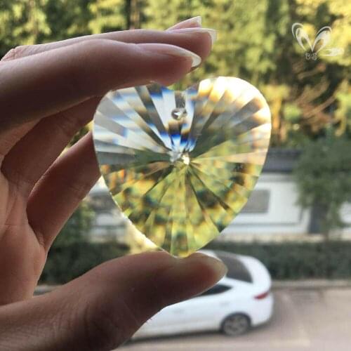 45mm Heart Crystal Prisms Chandelier Part Pendant Suncatcher Glass Art Hanging Home Decor DIY Ornament Faceted