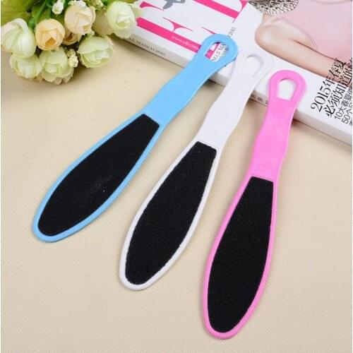 500pcs Scrub Corn Remover 2-Way Plastic Grinding Rub Peeling Feet Pedicure Tools Foot new