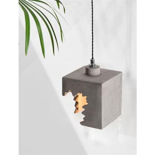 Modern Notch Cement Pendant Lights Nordic Creative Dining living room lamp Pendant Lamps clothing store Home Lighting