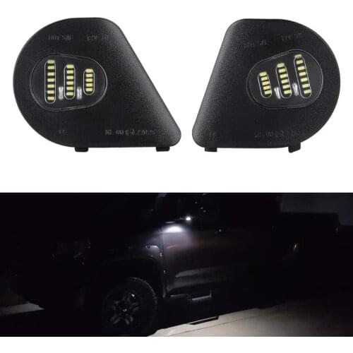 2Pcs LED Side Mirror Puddle Light Lamp Assembly For 2010-2019 Dodge Ram 1500 2500 3500 4500 5500, 6000K Diamond White