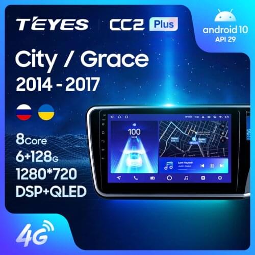 TEYES CC2L CC2 Plus For Honda City Grace 1 2014 - 2017 Right hand driver Car Radio Multimedia Video Player Navigation GPS Android No 2din 2 din dvd