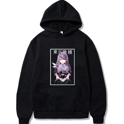 Tokyo Ghoul Kaneki Ken Eyes Japan Anime Print Pullovers Hoodie Loose Hip Hop Sweatshirt Punk Streetwear Harajuku Women Hoodies