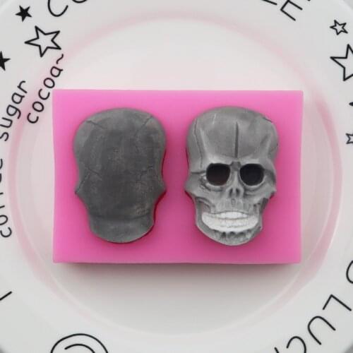Three-dimensional Skull Fondant Silicone Mold Cake Decorated Chocolate Mold XGY-271